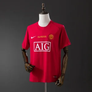 Maillot Manchester United 2007-2008 Domicile Version Retro