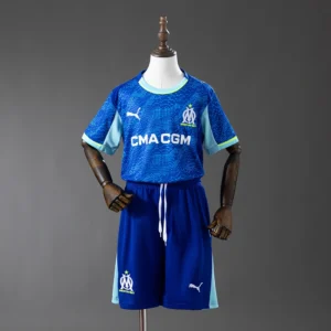 Kit enfant Maillot + Short Olympique de Marseille Extérieur 2025/2026