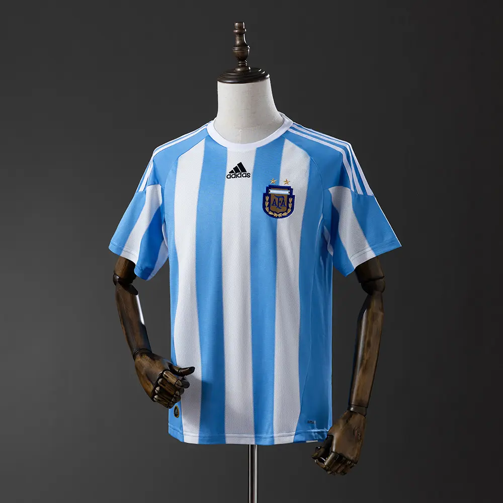 Maillot Argentine Coupe Du Monde 2010 Domicile Version Retro