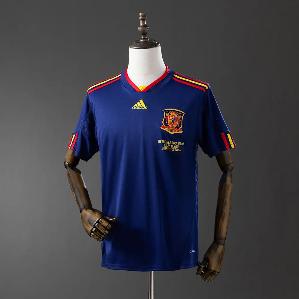 Maillot Espagne Coupe Du Monde 2010 Extérieur Version Retro
