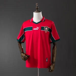 Maillot Maroc Coupe Du Monde 1998 Domicile Version Retro