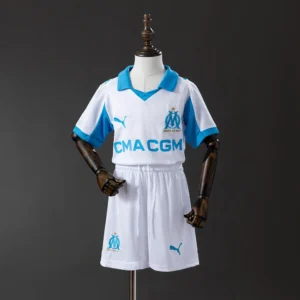 Kit enfant Maillot + Short Olympique de Marseille Domicile 2025/2026