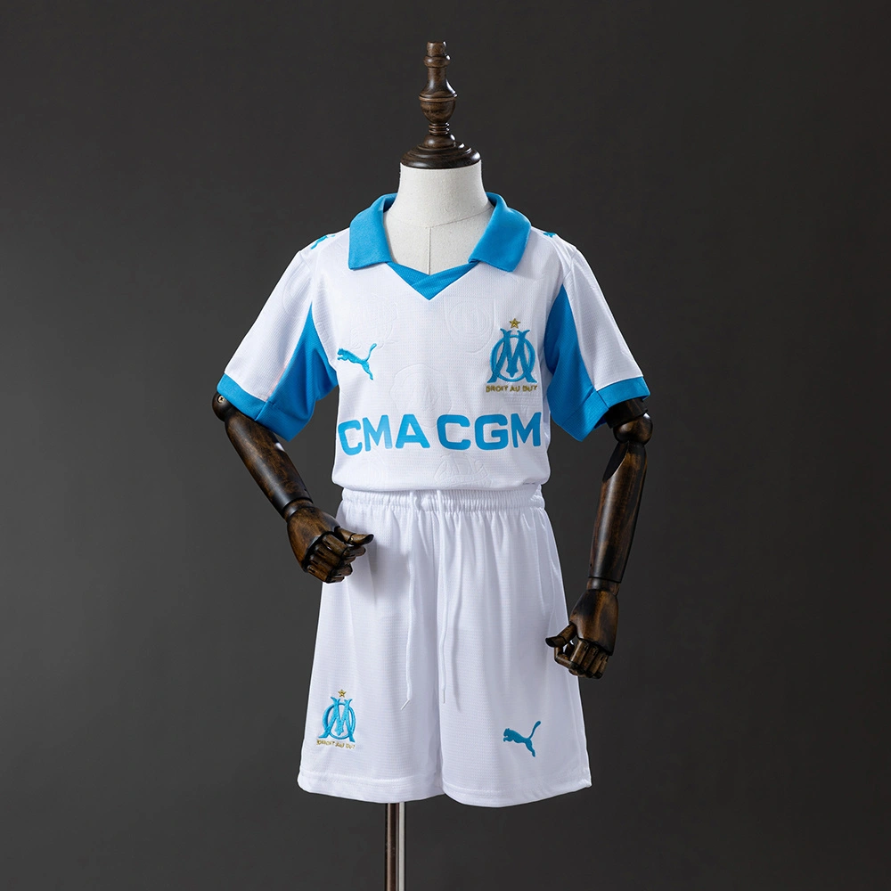Kit enfant Maillot + Short Olympique de Marseille Domicile 2025/2026