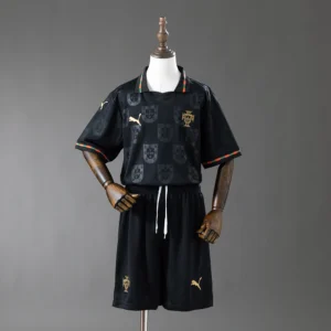 Kit enfant Maillot + Short Portugal Third Black 2025/2026